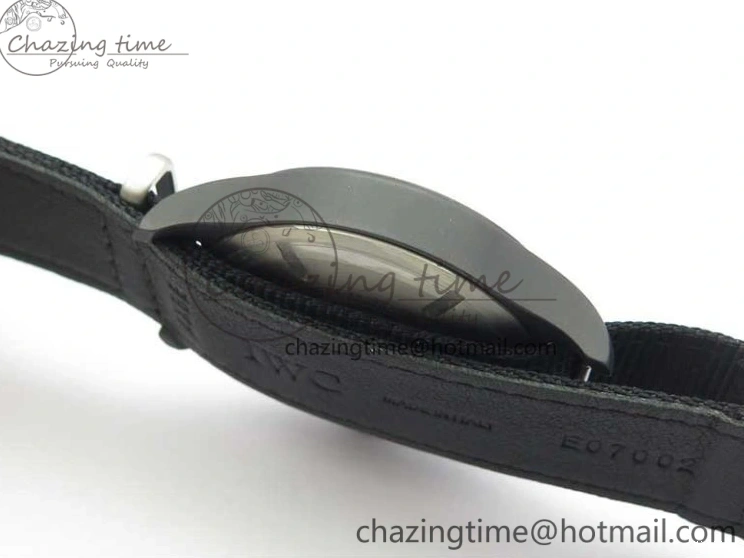MIROTIME 1222 Pilot IW326901 Real Ceramic MK 1:1 Best Edition Black Dial On Nylon Strap MIYOTA FastDry 7126
